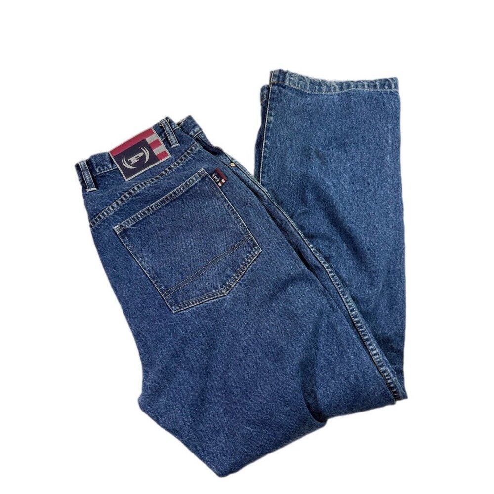 Vintage Y2K Phat Farm Jeans Mens 34x34 Blue Denim Hip Hop Baggy Straight 90s